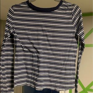Striped long-sleeved shirt
